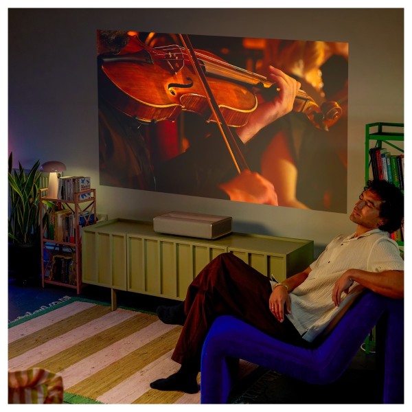 XGIMI MIRA Pro 4K UHD HDR Smart Ultra Short Throw Projector - lifestyle violin