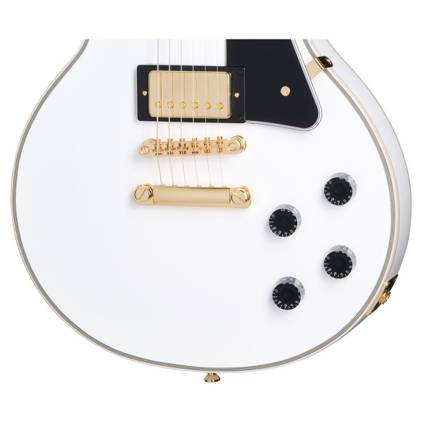 Epiphone Les Paul Custom Inspired by Gibson, Alpine White - controls 