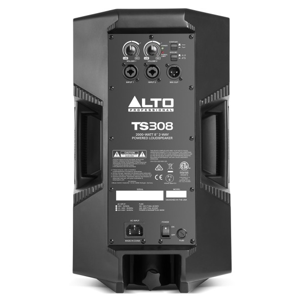 Alto TS308 2000 Watt Active Speaker - Back
