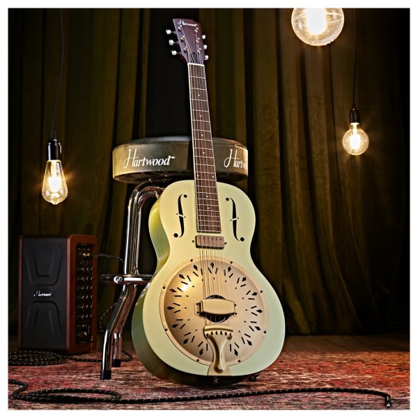 Hartwood Electro Resonator Guitar, Metallic Green