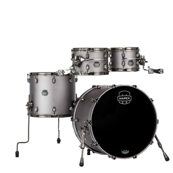 Mapex Saturn Evolution Maple/Walnut 22'' 4pc Shell Pack, Gunmetal Grey
