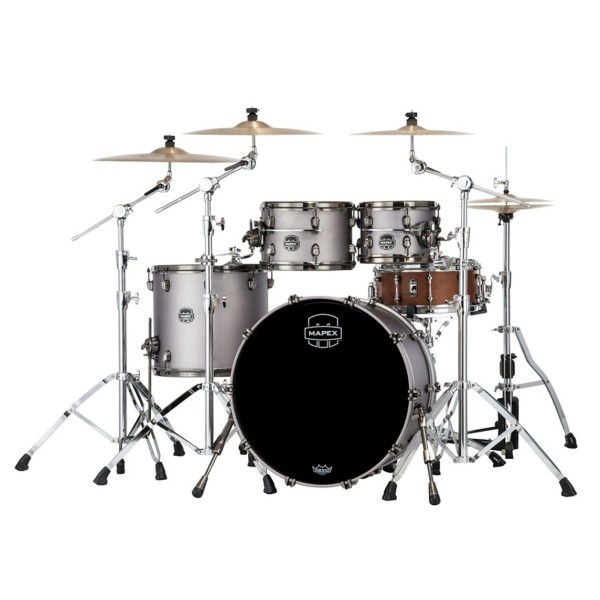 Mapex Saturn Evolution Maple/Walnut 22'' 4pc Shell Pack, Gunmetal Grey