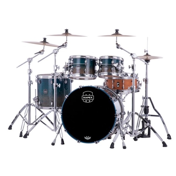 Mapex Saturn Evolution Maple/Walnut 22'' 4pc Shell Pack, Aegean Fade