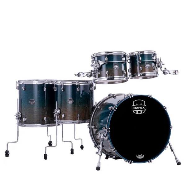 Mapex Saturn Evolution Maple/Walnut 22'' 5pc Shell Pack, Aegean Fade