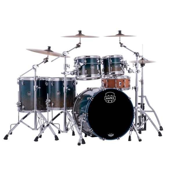 Mapex Saturn Evolution Maple/Walnut 22'' 5pc Shell Pack, Aegean Fade