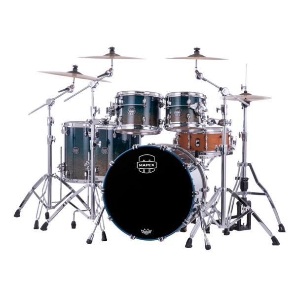 Mapex Saturn Evolution Maple/Walnut 22'' 5pc Shell Pack, Aegean Fade