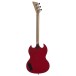 Gibson x Loog 3-String SG, Cardinal Red - back