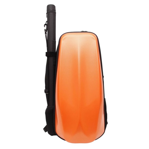 GSJ Backpack Style Violin Case with Bow Holder, Orange 1