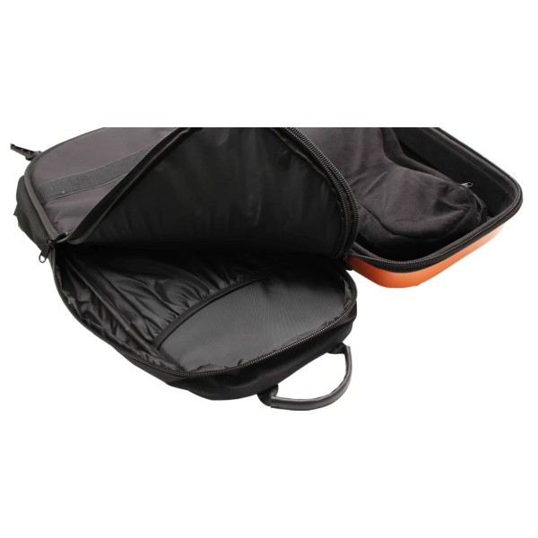 GSJ Backpack Style Violin Case with Bow Holder, Orange 4
