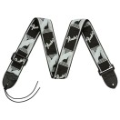 Fender Correia de Guitarra Monograma Preto, Cinzento e Cinzento Escuro