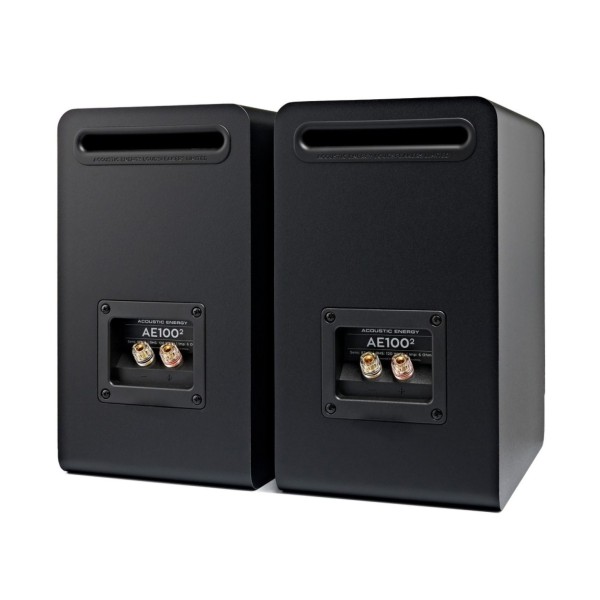 Acoustic Energy AE100 MK2 Bookshelf Speakers (Pair), Matte Black - Rear
