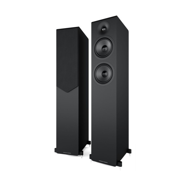 Acoustic Energy AE309 MK2 Floorstanding Speakers (Pair), Matte Black - Angled