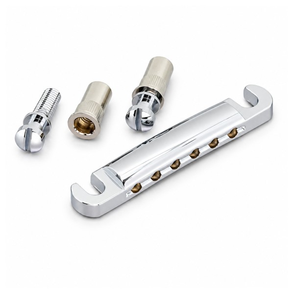 Gotoh GE101Z-T Metric Zinc Die-cast Stoptail Tailpiece Bridge, Chrome
