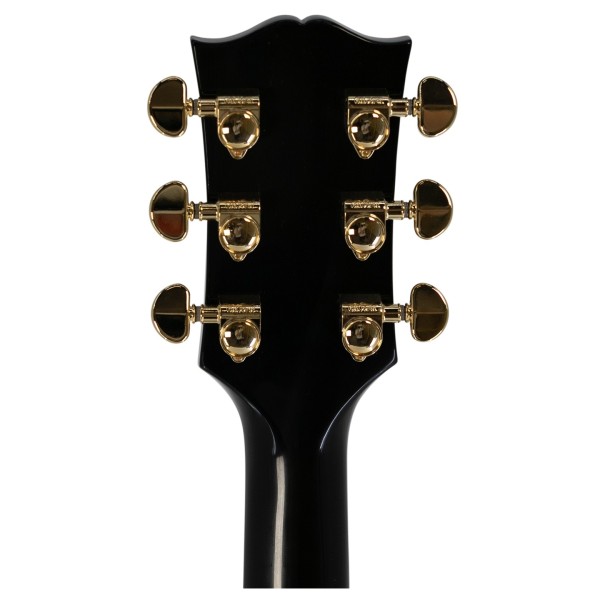 Gibson Custom 1959 ES-355 Reissue Stop Bar VOS, Ebony #A950258 - back of headstock