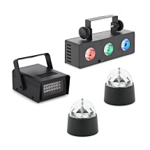 Bundle de iluminação para festa de Halloween Cosmos 'Monster Mash' com lâmpadas de discoteca, luz de festa LED e estroboscópio