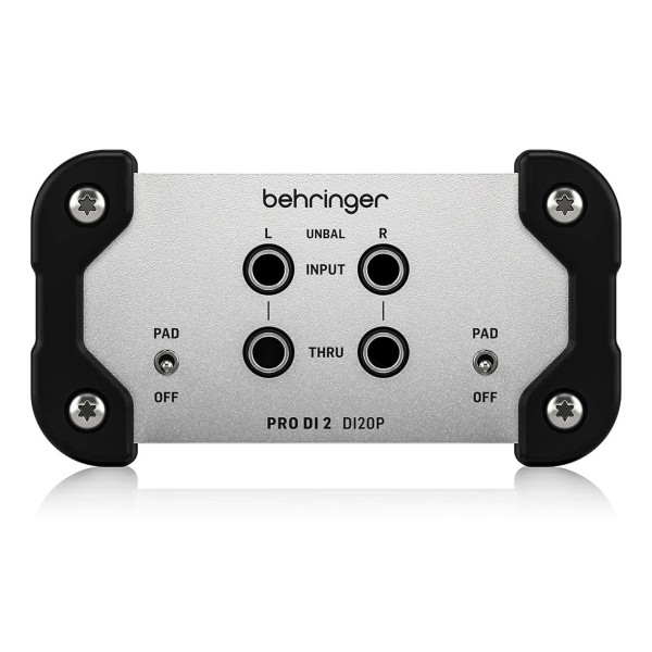 Behringer DI20P PRO DI 2 Professional Passive Stereo DI Box, Front