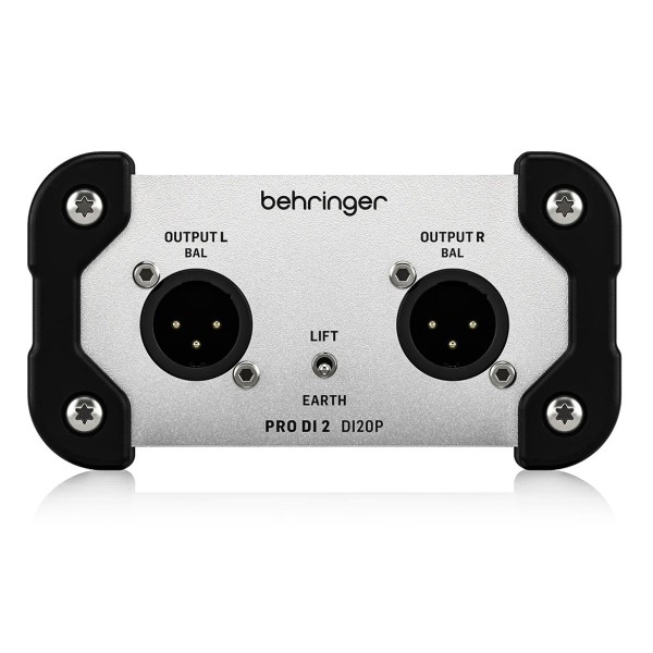 Behringer DI20P PRO DI 2 Professional Passive Stereo DI Box, Back
