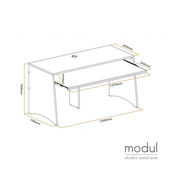 modul Modular Studio Desk, Light Oak