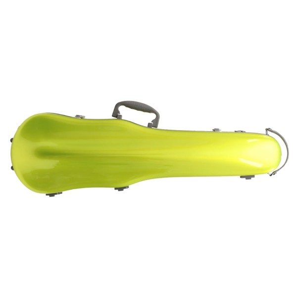 Spirit Polycarbonate Shaped Violin Case, 1/2-1/4, Flourescent Green 1