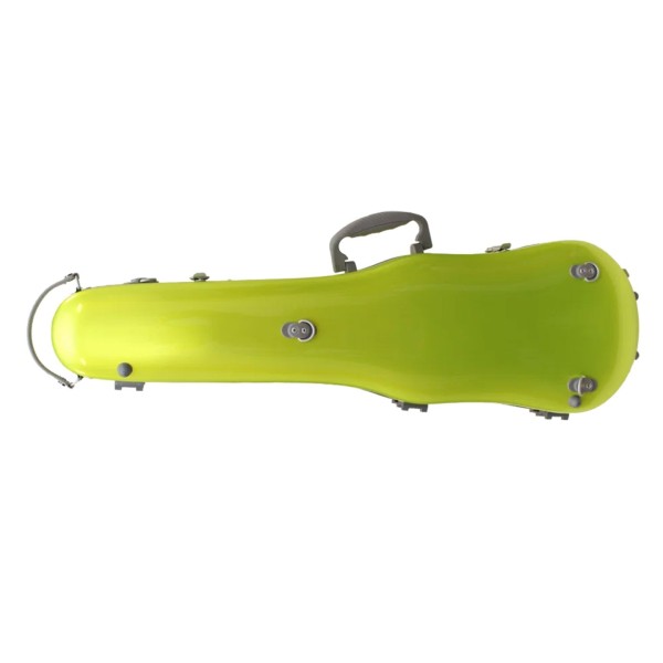 Spirit Polycarbonate Shaped Violin Case, 1/2-1/4, Flourescent Green 2