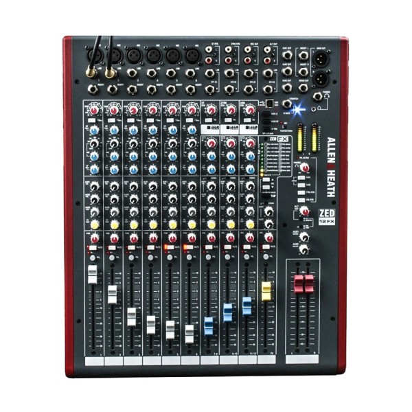 Allen & Heath ZED-12FX USB Compact Stereo Mixer, Top