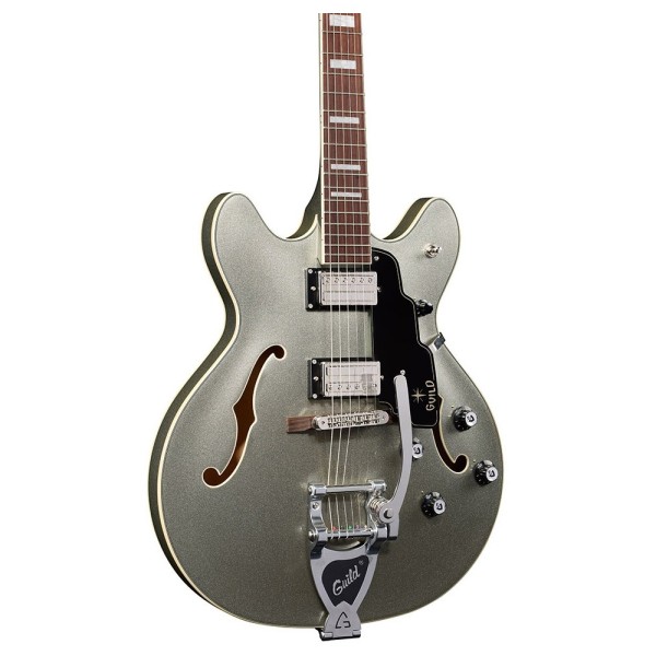 Guild Starfire Deluxe DC GVT, Vintage Sterling at Gear4music