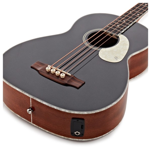 Hartwood Century Electro Acoustic Bass Guitar, Black