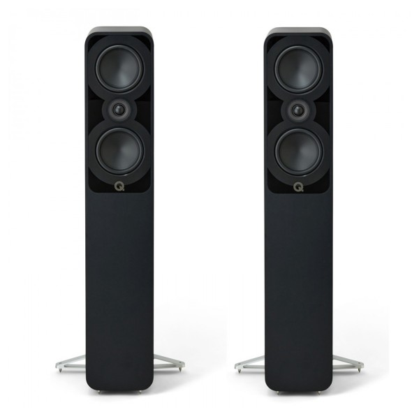 Q Acoustics Q 5040 Compact Floorstanding Speakers, Satin Black (Pair) - Front
