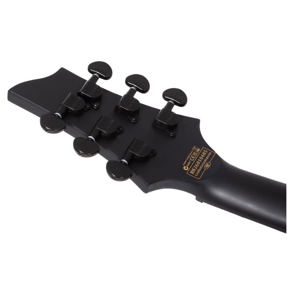 Schecter C-1 Hydro Dip Electric Guitar, Purple Obsidian - back of headstock
