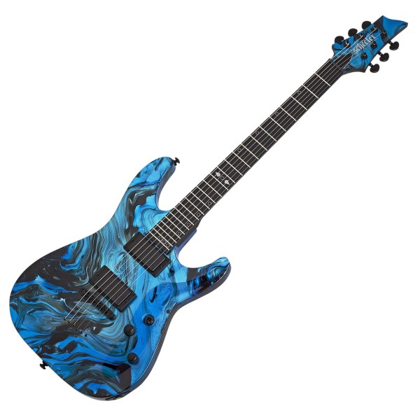 Schecter C-1 Hydro Dip Electric Guitar, Midnight Tide
