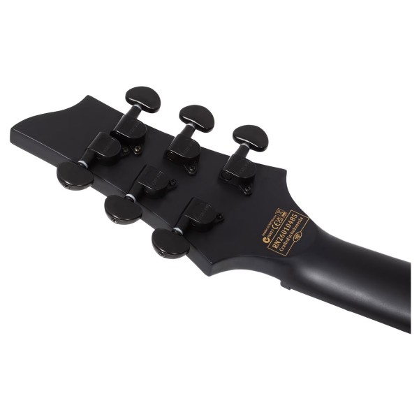 Schecter C-1 Hydro Dip Electric Guitar, Midnight Tide - back of headstock