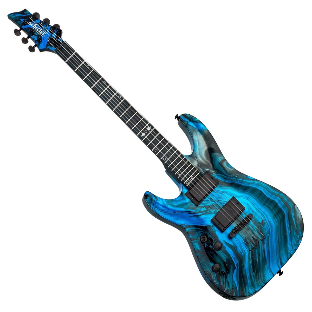 Schecter C-1 Hydro Dip Left Handed Electric Guitar Midnight Tide