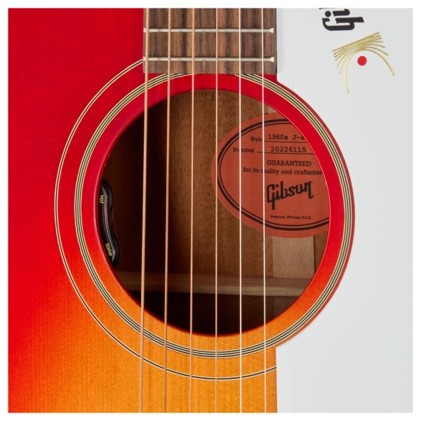 Gibson J-45 60s Original Fixed Bridge, Vintage Cherry Sunburst - preamp controls