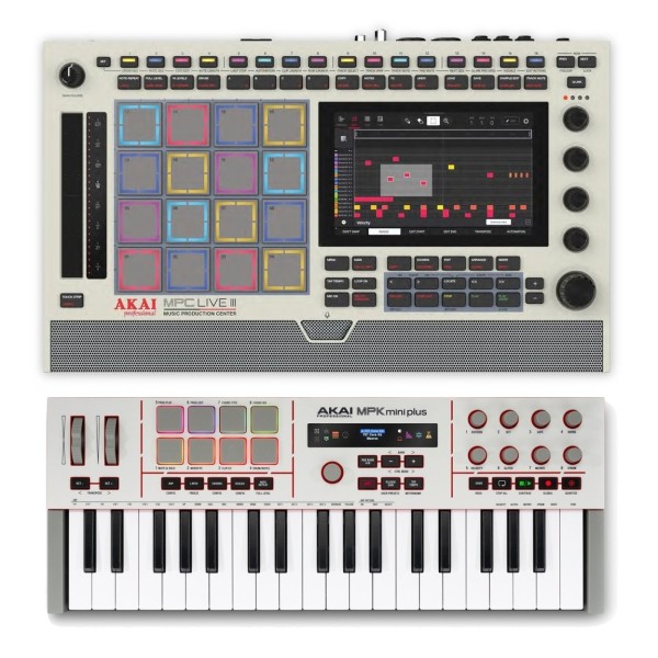 Akai MPC Live III Retro Edition and MPK Mini Plus G2 Bundle - Full Package