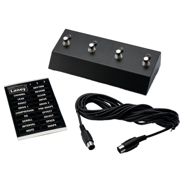 Laney FS4 Four-Way Footswitch for Ironheart, VH and Nexus - box content