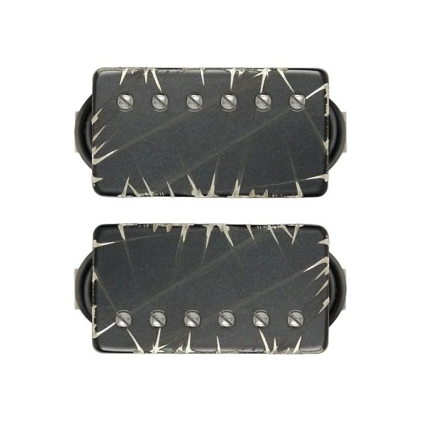 Bare Knuckle Nailbomb Humbucker Set 50mm, Black Battleworn Covers