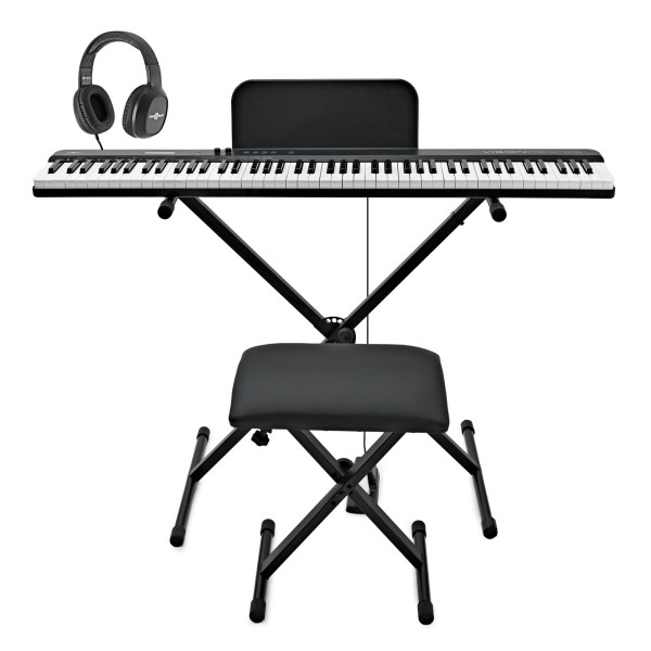 VISIONKEY-99 Digital Piano with Bluetooth by Gear4music, Stand Pack