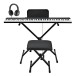 VISIONKEY-99 Digital Piano with Bluetooth by Gear4music, Stand Pack