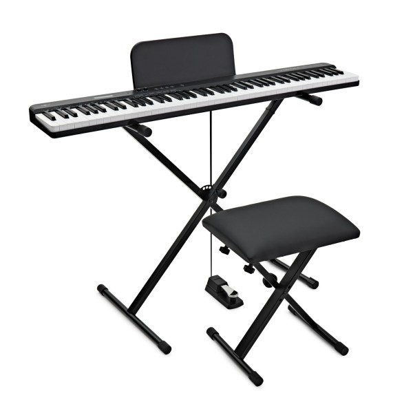 VISIONKEY-99 Digital Piano with Bluetooth by Gear4music, Stand Pack