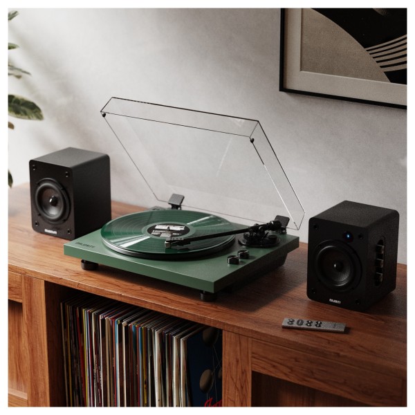 Stylo Bluetooth Recrord Player, Green - Lifestyle