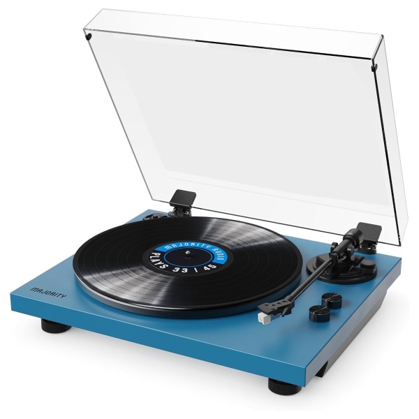 Majority Stylo Bluetooth Turntable, Blue - Main