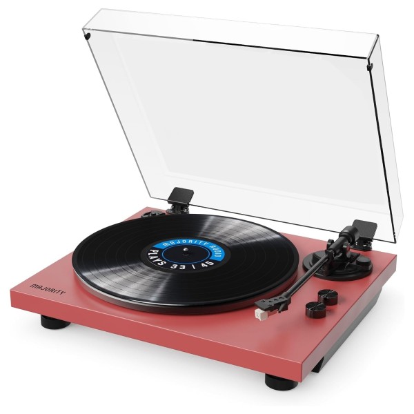 Majority Stylo Bluetooth Turntable, Red - Lifestyle