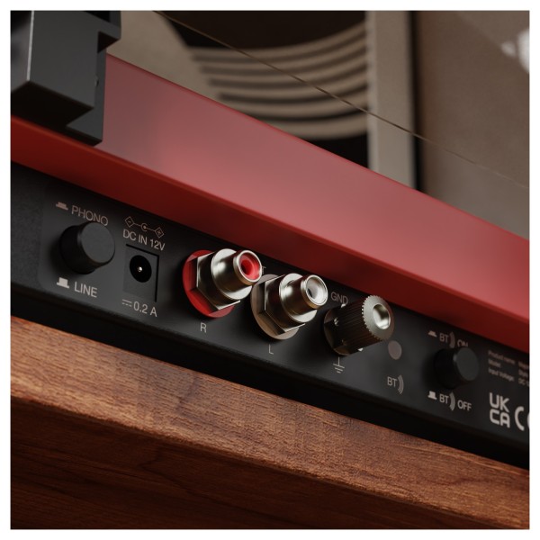 Stylo Bluetooth Record Player, Red - Lifestyle