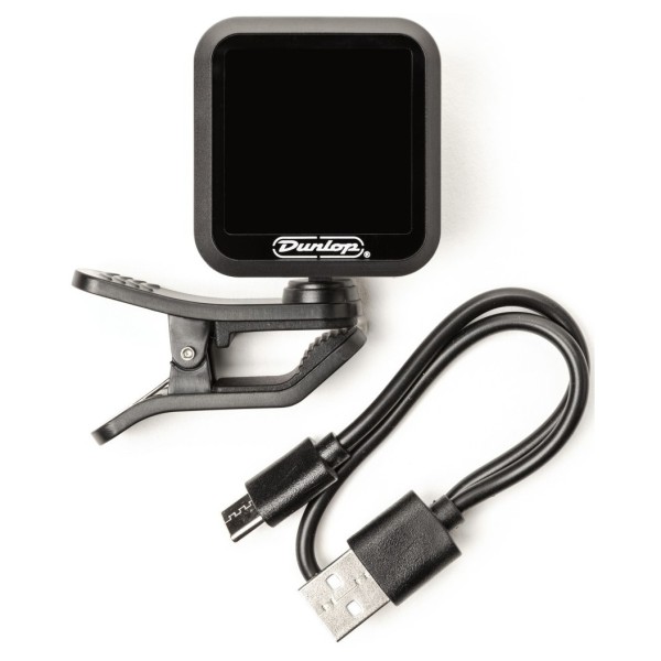Dunlop Rechargeable Clip-On Tuner - tuner and cable