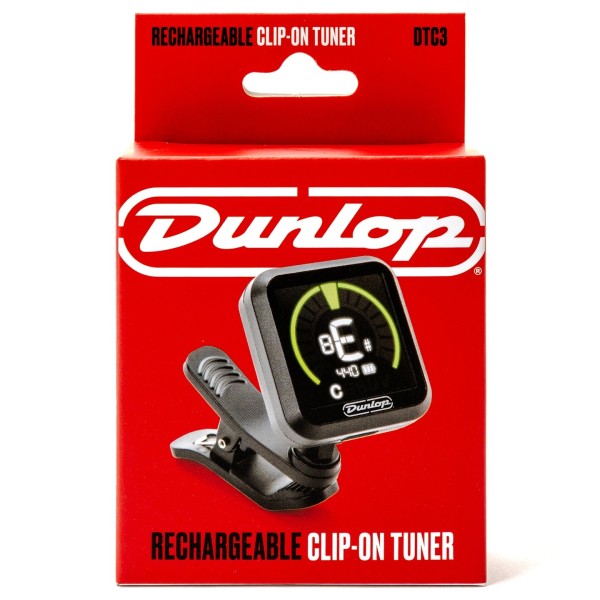 Dunlop Rechargeable Clip-On Tuner - box
