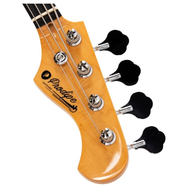 Prodipe PB Junior Electric Bass Guitar, Surf Green - headstock
