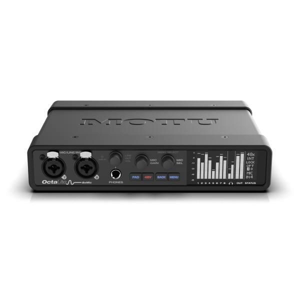 Motu OctaLite 16x12 USB Audio Interface - Front Top