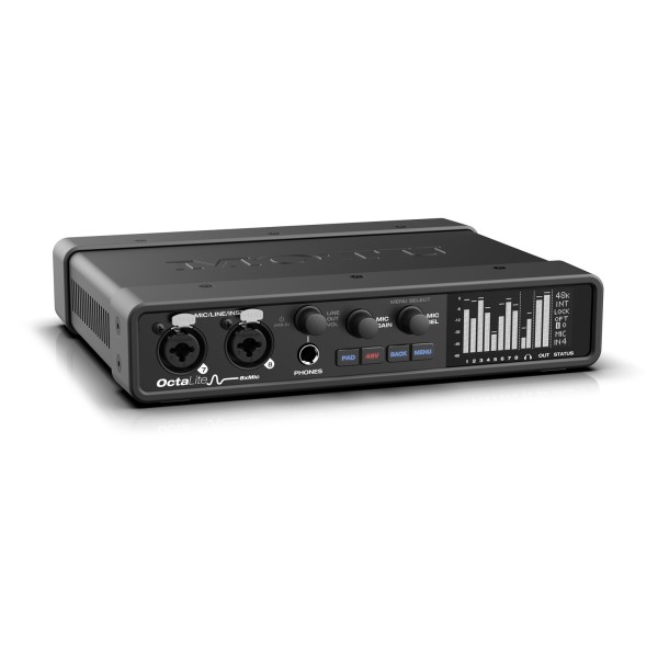 OctaLite 16x12 Audio Interface and Opitcal Expander - Angled