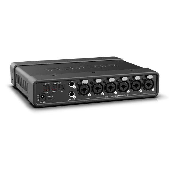 Motu OctaLite 16x12 USB Audio Interface - Angled Rear