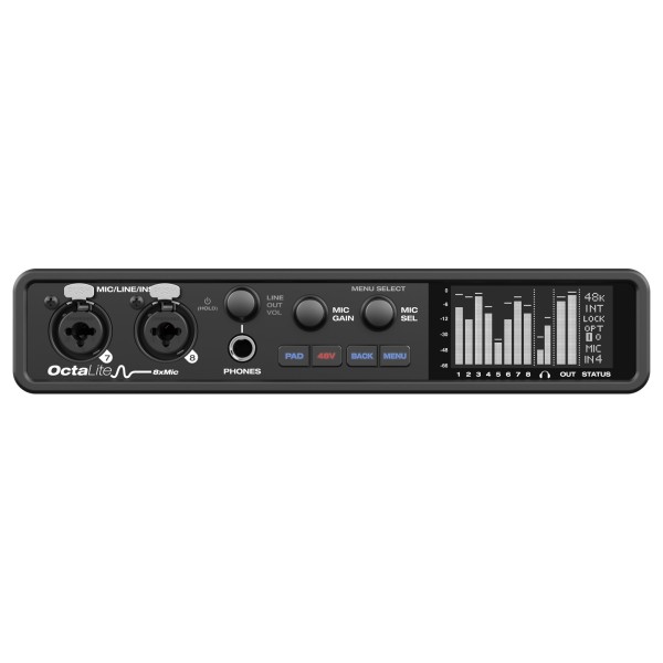 Motu OctaLite 16x12 USB Audio Interface - Front Panel